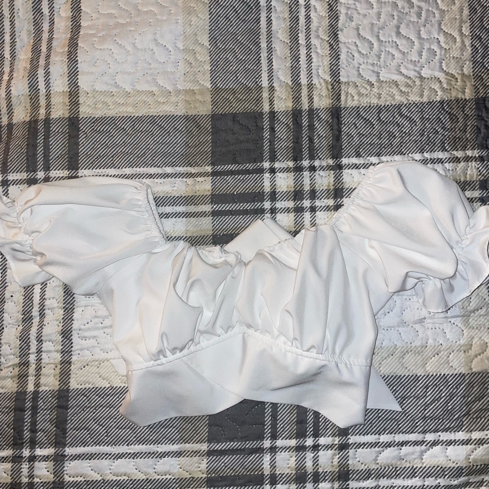 Elegant White Ruffled Blouse
